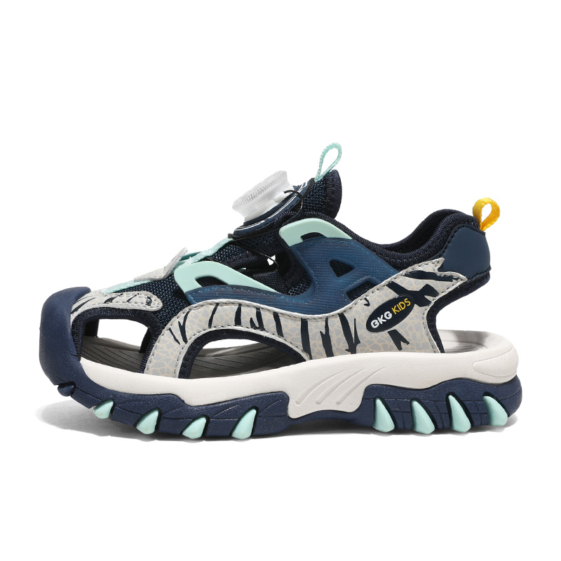 Детские сандалии BKG, синий/бежевый/зеленый 
Детские сандалии BKG, синий/бежевый/зеленый