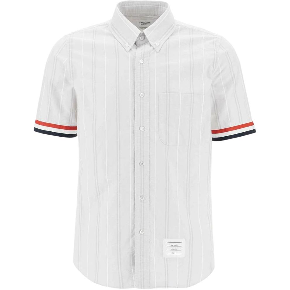 Рубашка с короткими рукавами в полоску RWB Edge THOM BROWNE, серый
Рубашка с короткими рукавами в полоску RWB Edge THOM BROWNE, серый