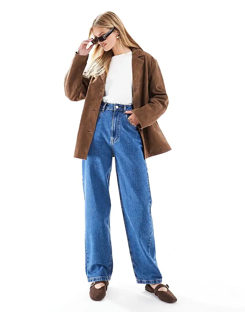 Джинсы-бочонки средне-синего цвета ASOS DESIGN
Джинсы-бочонки средне-синего цвета ASOS DESIGN