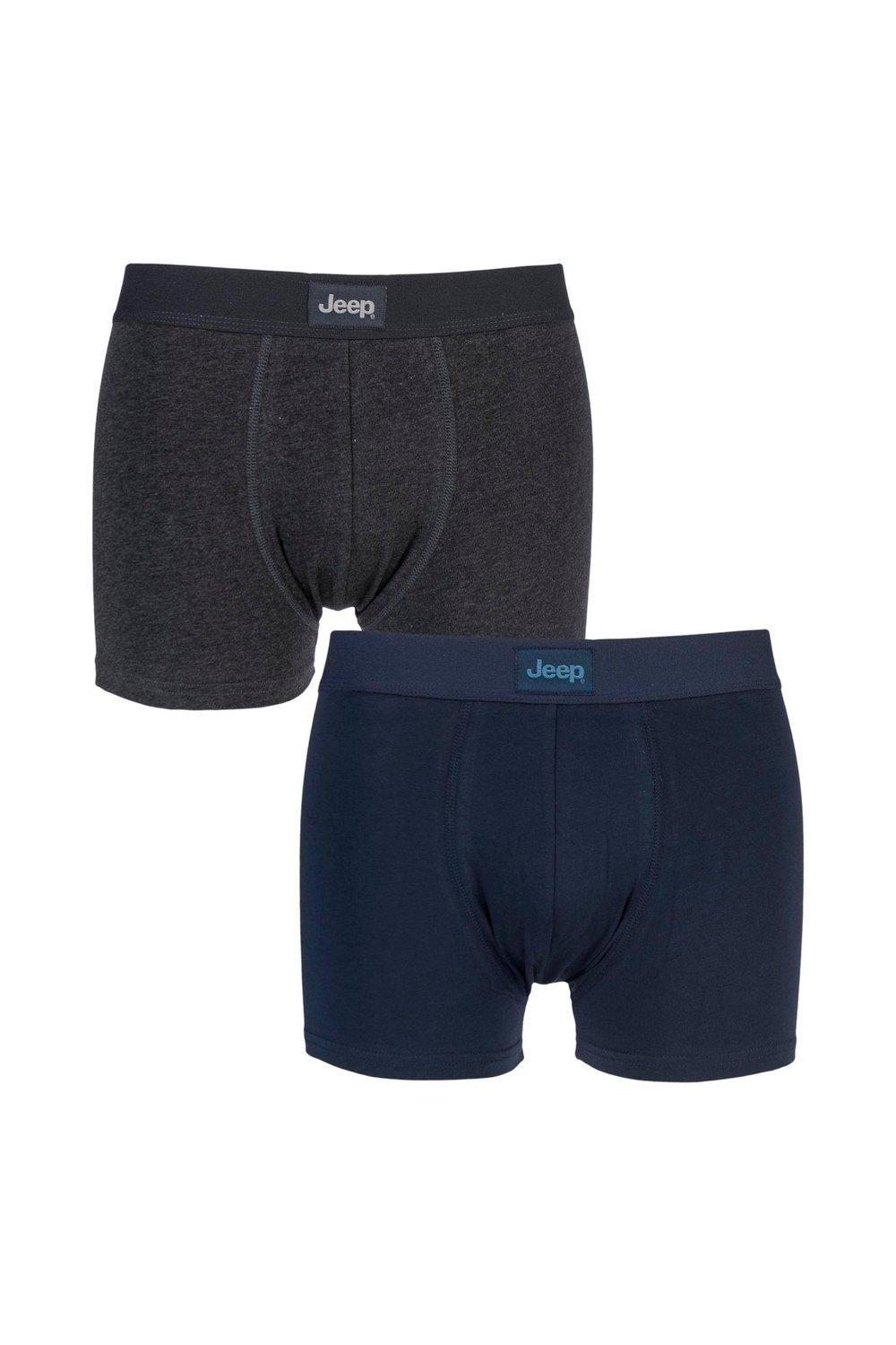 Комплект из 2 хлопковых плавок-хипстеров без узора Jeep, синий
Комплект из 2 хлопковых плавок-хипстеров без узора Jeep, синий