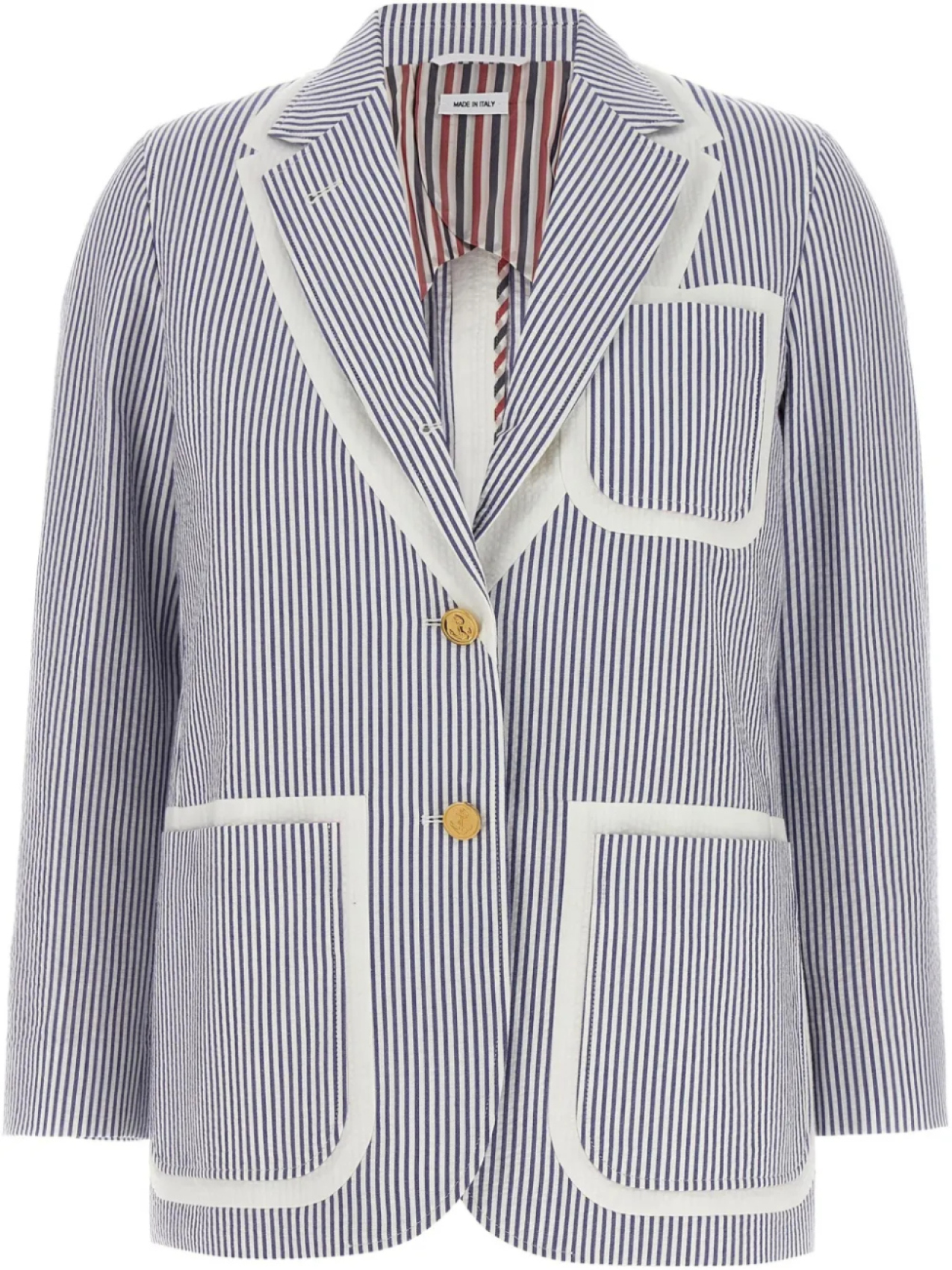 Хлопковый блейзер Thom Browne, синий
Хлопковый блейзер Thom Browne, синий