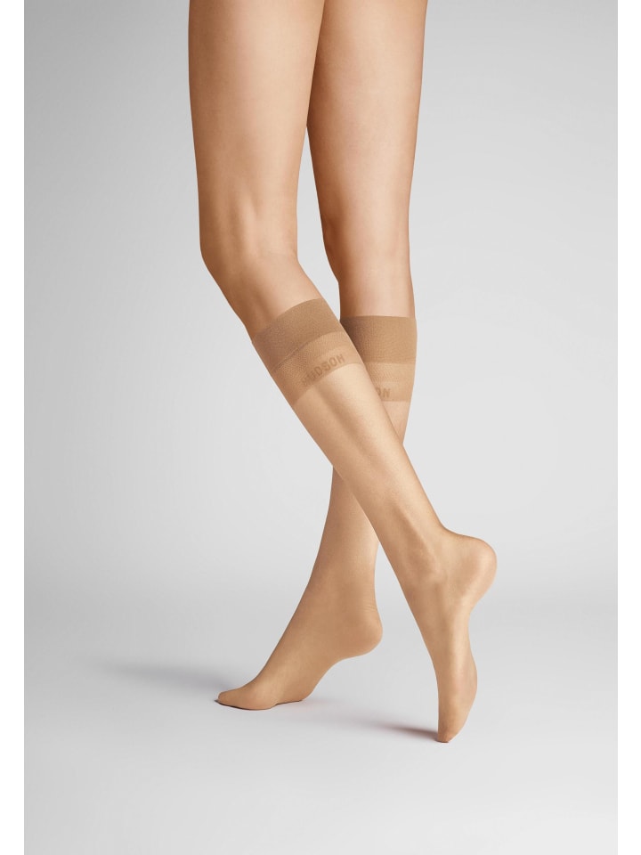 Hudson Легкие тонкие чулки до колена (8 см) с не сдавливающим поясом, телесного цвета
Hudson Легкие тонкие чулки до колена (8 см) с не сдавливающим поясом, телесного цвета