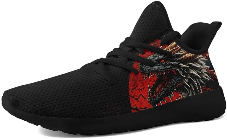 Мужские динамичные кроссовки для бега по дорогам с принтом дракона, легкие прогулочные кроссовки с мифическим дизайном, черные стильные теннисные туфли AWSOLE, черный/красный/серый
Мужские динамичные кроссовки для бега по дорогам с принтом дракона, легкие прогулочные кроссовки с мифическим дизайном, черные стильные теннисные туфли AWSOLE, черный/красный/серый