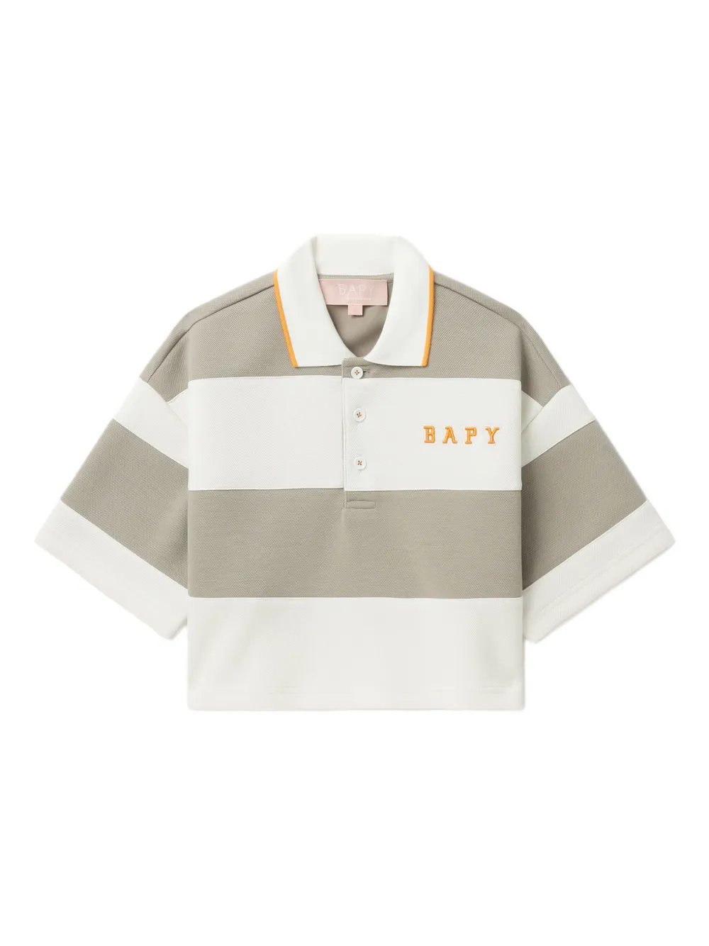 Полосатый топ-поло с вставками BAPY BY *A BATHING APE, нейтральный
Полосатый топ-поло с вставками BAPY BY *A BATHING APE, нейтральный