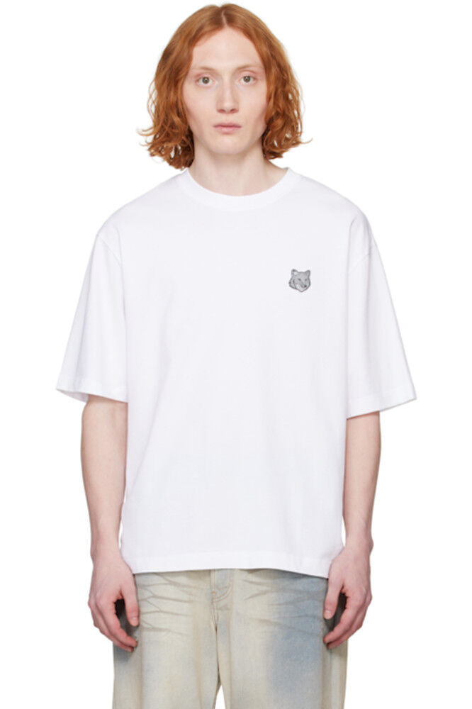 Футболка большого размера с нашивкой в виде головы лисы белого цвета Maison Kitsuné
Футболка большого размера с нашивкой в виде головы лисы белого цвета Maison Kitsuné