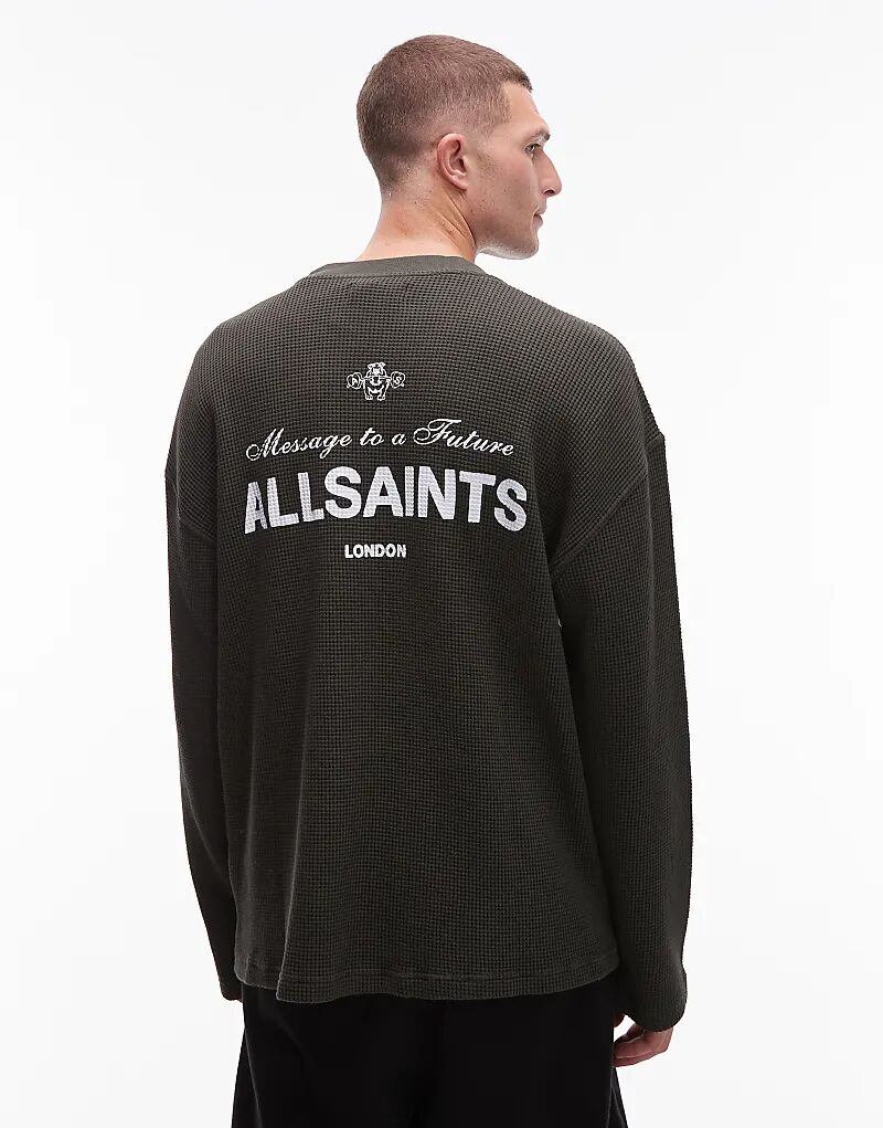 Футболка Allsaints Herald с длинными рукавами и вафельным узором зеленого цвета
Футболка Allsaints Herald с длинными рукавами и вафельным узором зеленого цвета