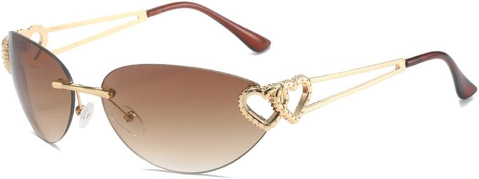 Модные панк-солнцезащитные очки для женщин и мужчин с зеркальными линзами, эстетичным дизайном и декором в виде сердца, защита от ультрафиолета UV400, SUN1950 Generic, Gold Tea
Модные панк-солнцезащитные очки для женщин и мужчин с зеркальными линзами, эстетичным дизайном и декором в виде сердца, защита от ультрафиолета UV400, SUN1950 Generic, Gold Tea