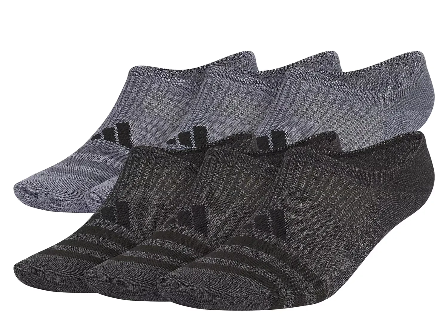 Носки мужские невидимки Superlite 3.0 - 6 пар Adidas, Grey/Charcoal 
Носки мужские невидимки Superlite 3.0 - 6 пар Adidas, Grey/Charcoal