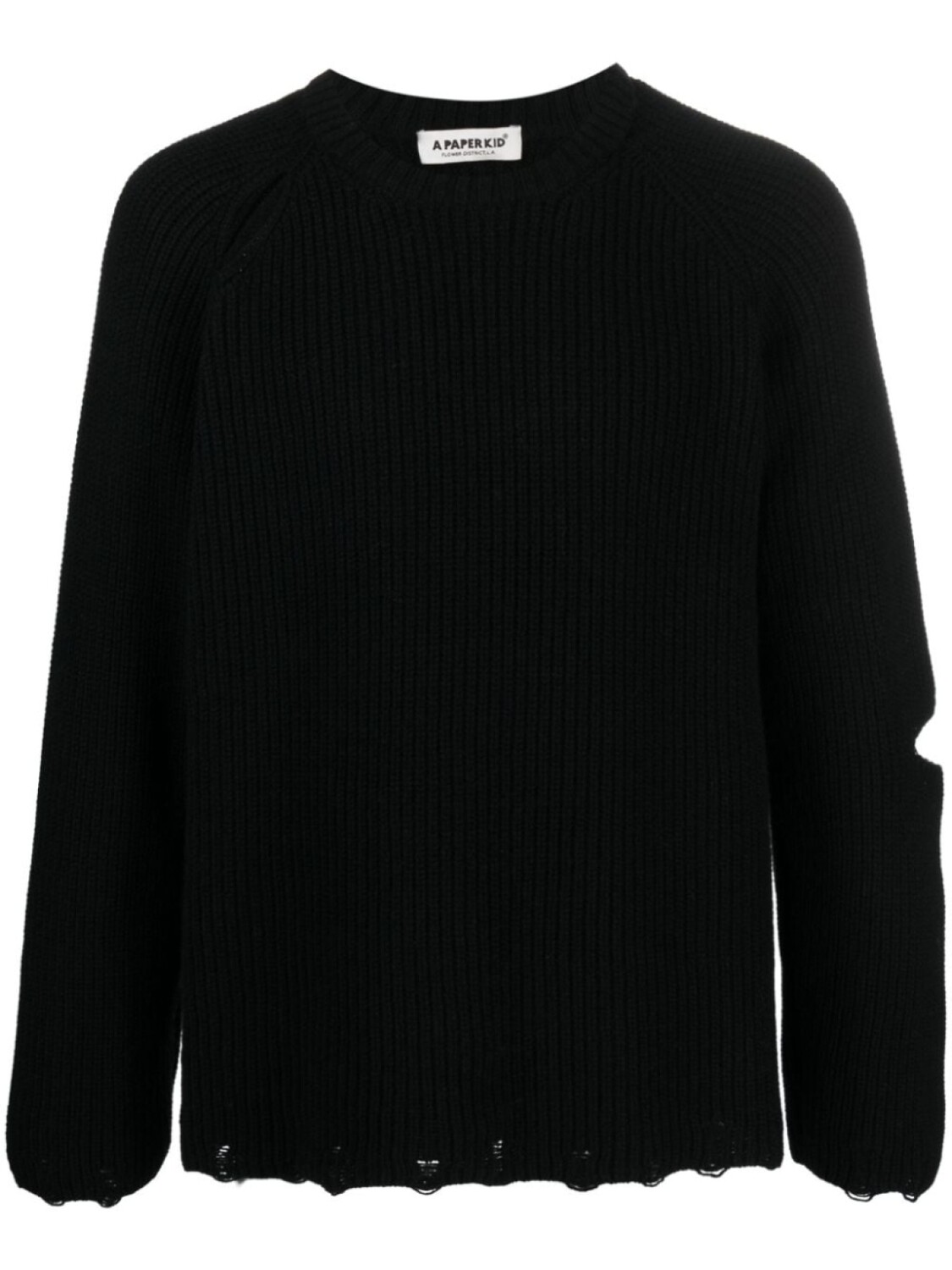 A Paper Kid джемпер с эффектом потертости и вырезами, черный
A Paper Kid джемпер с эффектом потертости и вырезами, черный