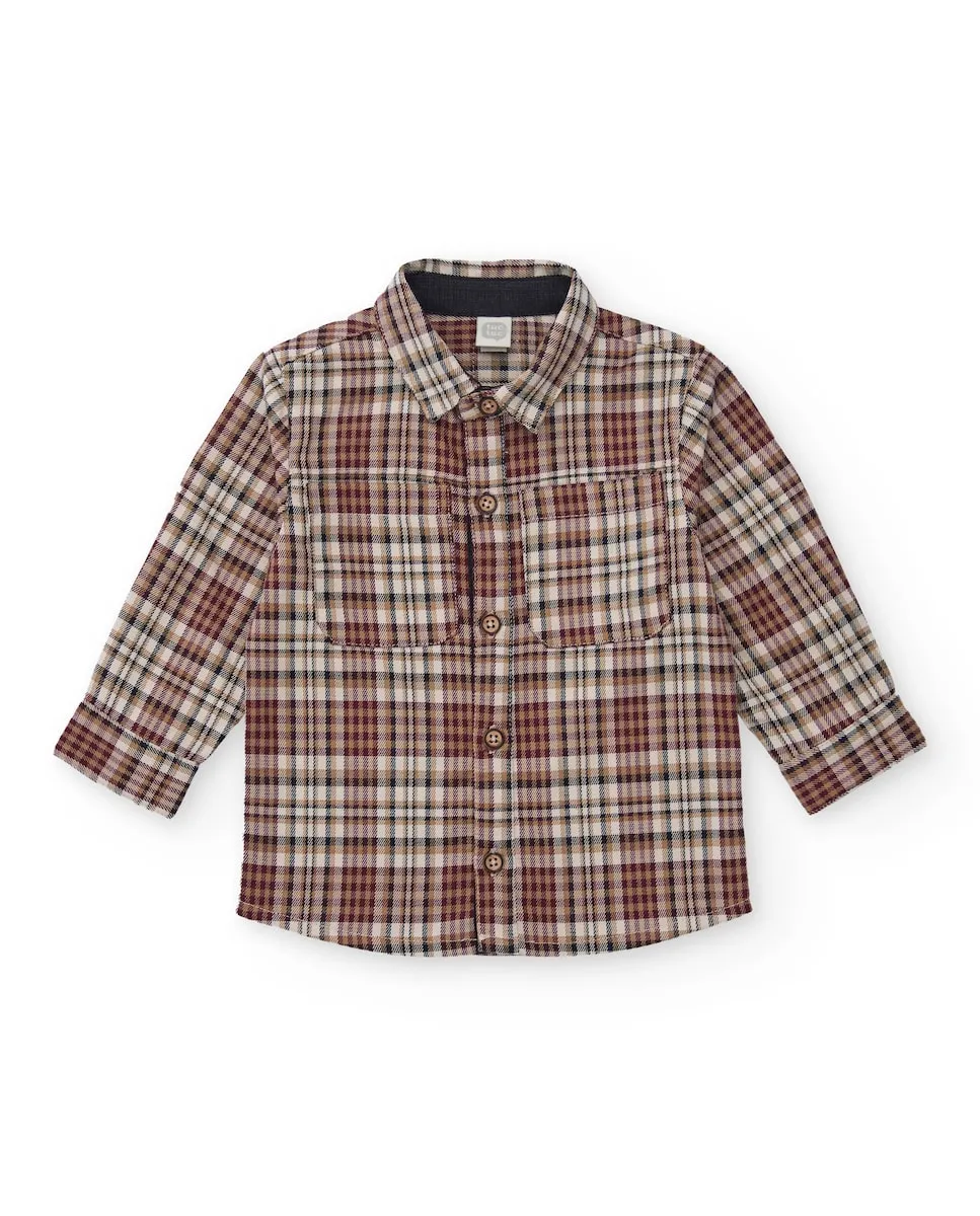Рубашка с длинным рукавом для мальчика цвета бордо в клетку Tuc tuc
Рубашка с длинным рукавом для мальчика цвета бордо в клетку Tuc tuc