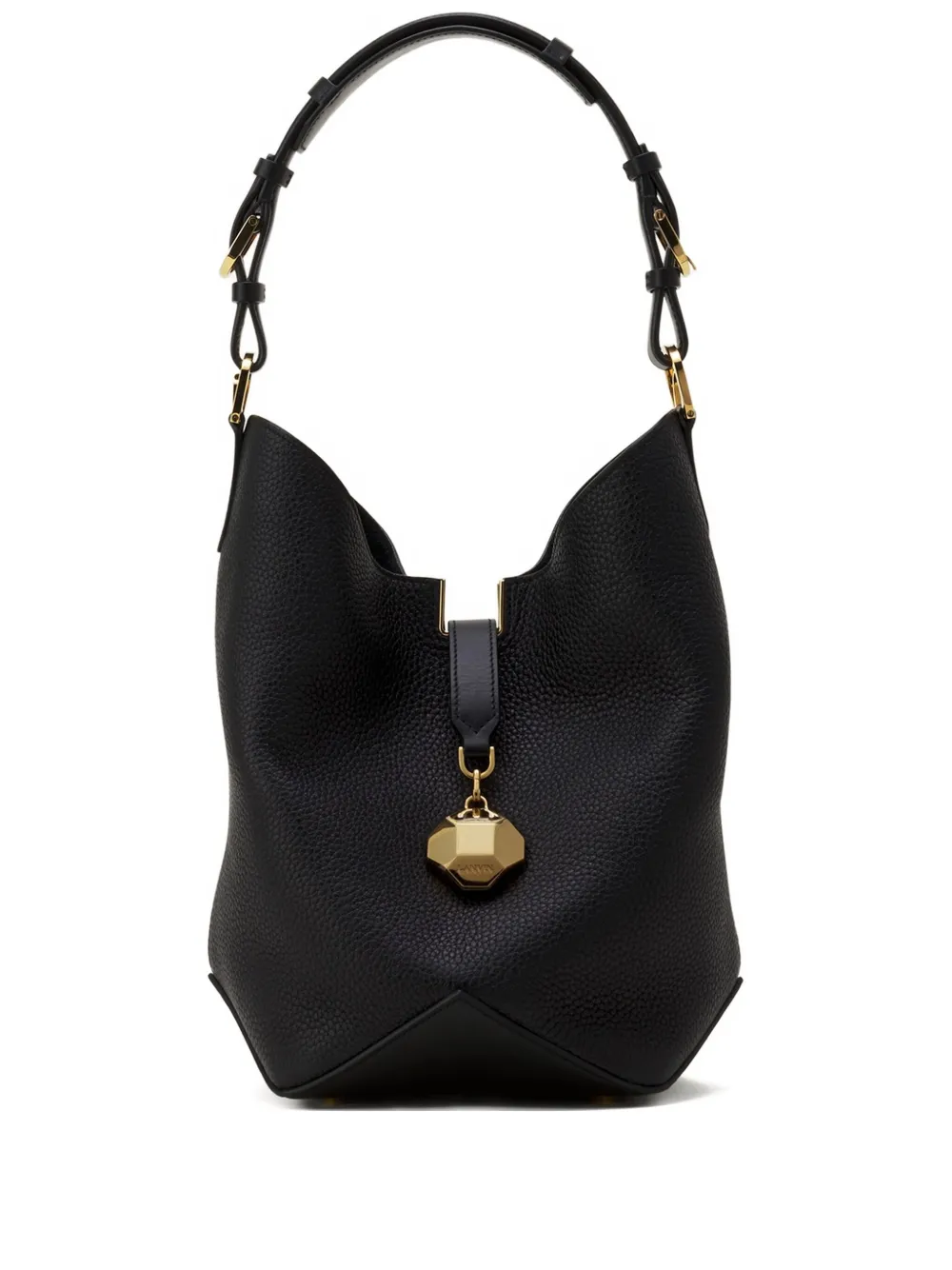 Сумка-ведро с геометричными вставками Lanvin, черный
Сумка-ведро с геометричными вставками Lanvin, черный