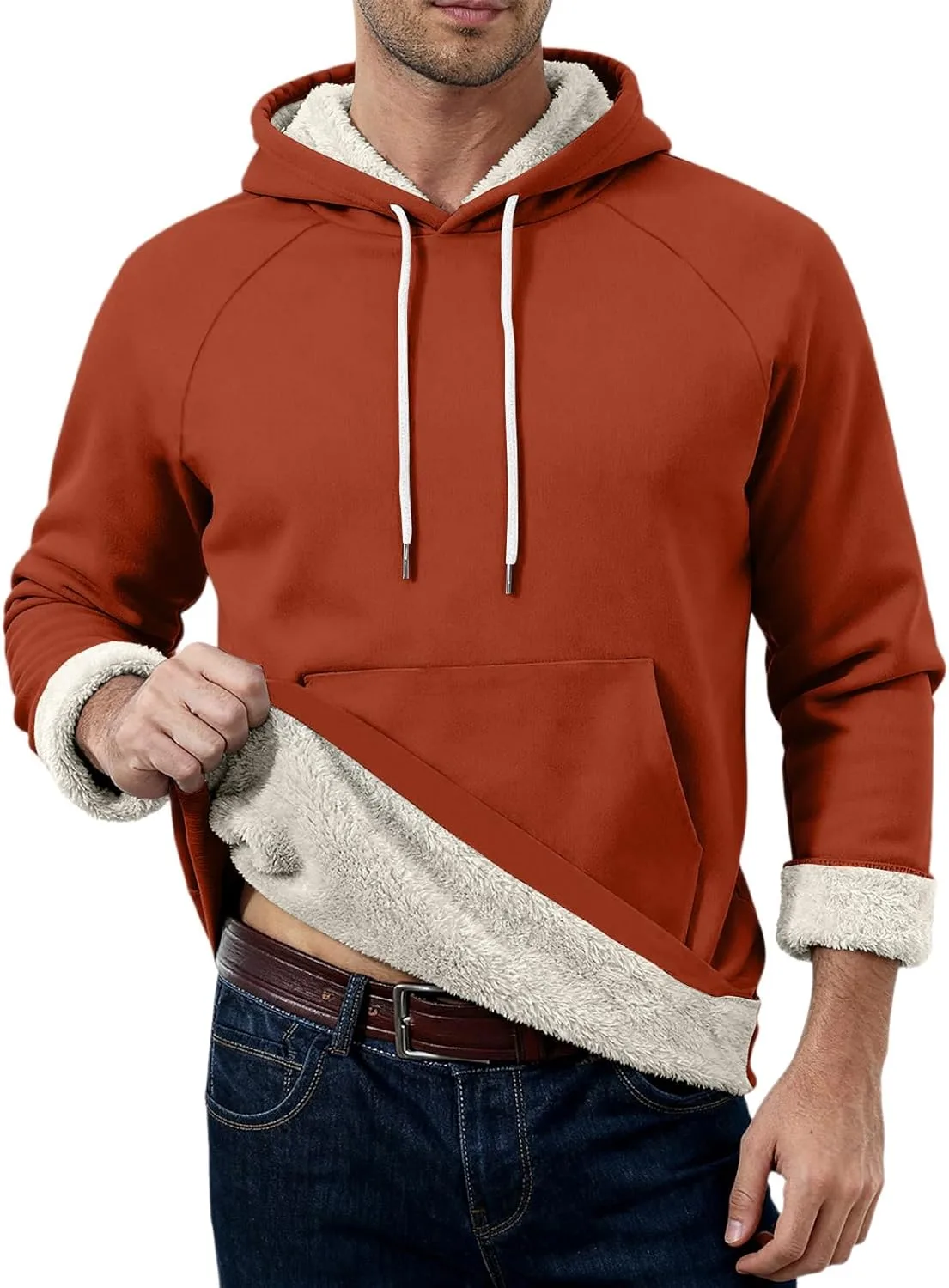 GOFULY Толстовка с капюшоном для мужчин, утепленная флисом Sherpa, с карманом-кенгуру
GOFULY Толстовка с капюшоном для мужчин, утепленная флисом Sherpa, с карманом-кенгуру