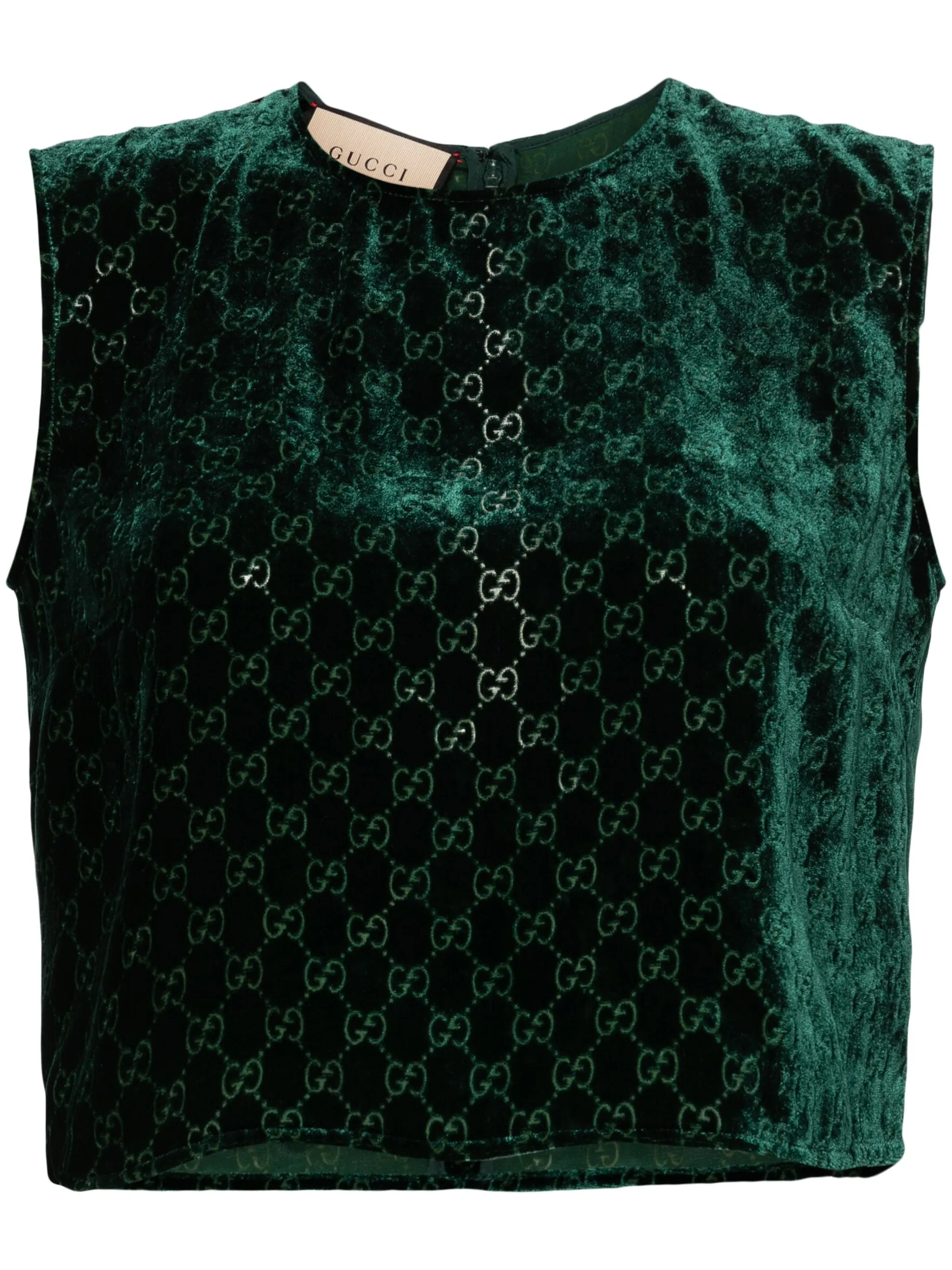Бархатный топ с узором GG Supreme Gucci, зеленый
Бархатный топ с узором GG Supreme Gucci, зеленый