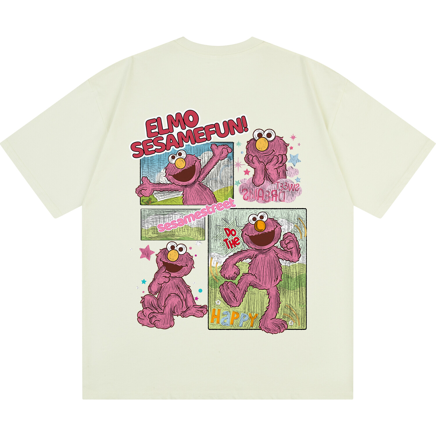 Футболка унисекс Sesame Street, голубой 
Футболка унисекс Sesame Street, голубой