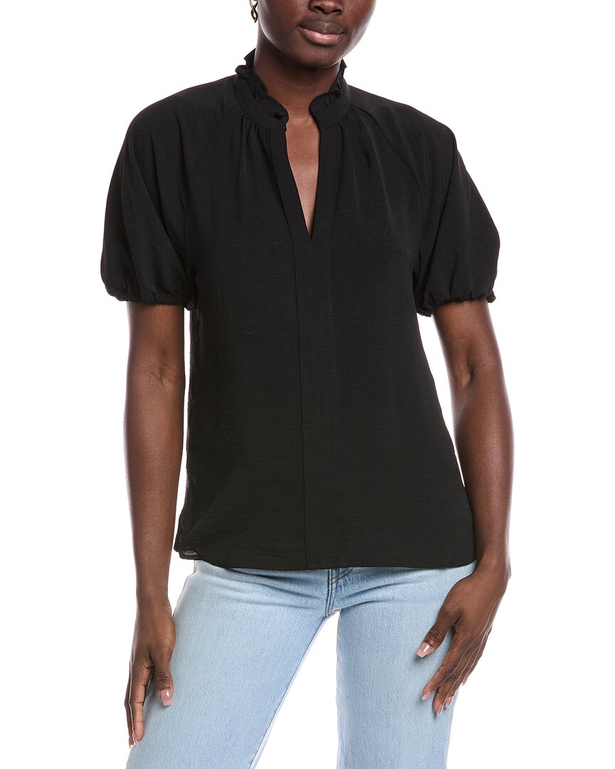 Блузка CeCe с воротником-рюшами и регланным рукавом с разрезом на шее, черный
Блузка CeCe с воротником-рюшами и регланным рукавом с разрезом на шее, черный