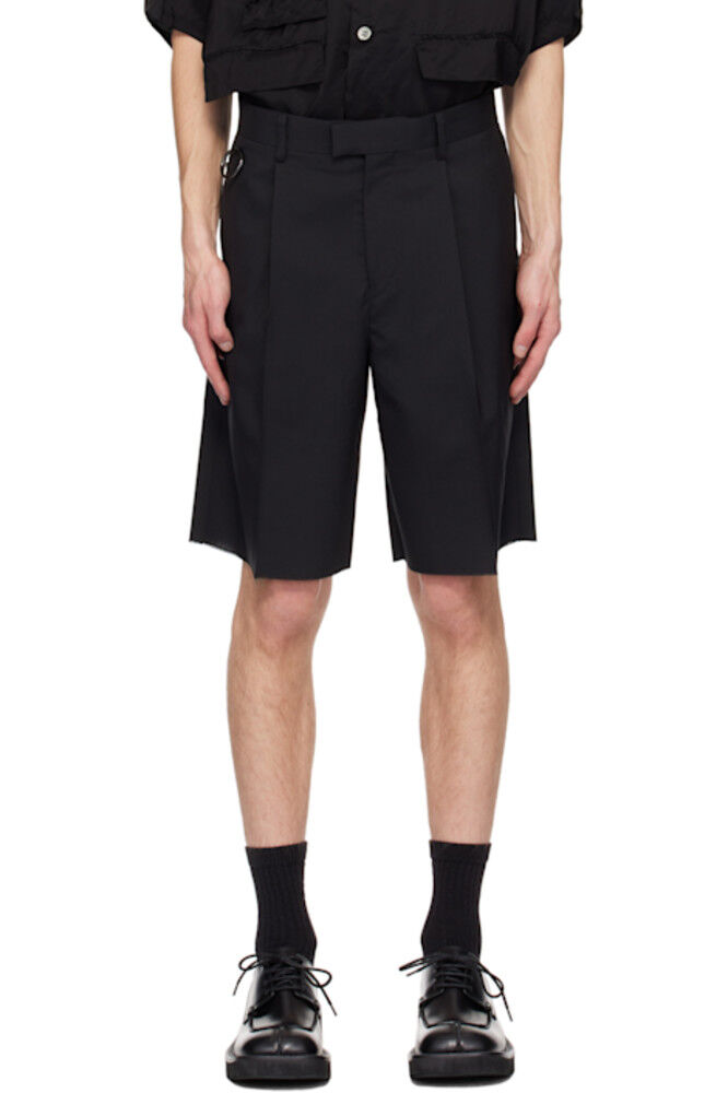 Черные шорты с уплотнительным кольцом UNDERCOVER 
Черные шорты с уплотнительным кольцом UNDERCOVER