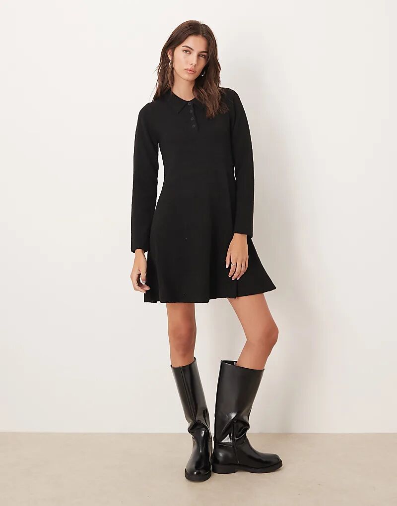 Трикотажное мини-платье JDY поло черного цвета
Трикотажное мини-платье JDY поло черного цвета