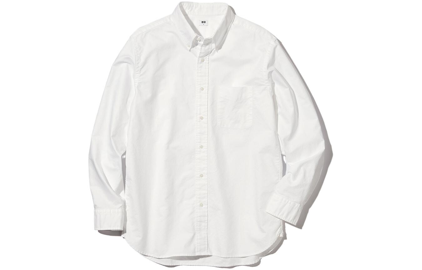 Рубашка унисекс молочно-белая Uniqlo, слоновая кость
Рубашка унисекс молочно-белая Uniqlo, слоновая кость