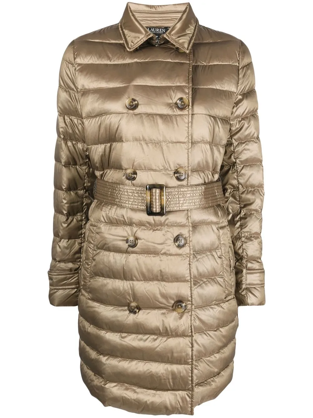 Пуховик с поясом Lauren Ralph Lauren, золотой 
Пуховик с поясом Lauren Ralph Lauren, золотой