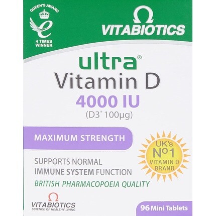 Vitabiotics Ультра витамин D 4000 МЕ Максимальная сила функции иммунной системы 96 мини-таблеток
Vitabiotics Ультра витамин D 4000 МЕ Максимальная сила функции иммунной системы 96 мини-таблеток