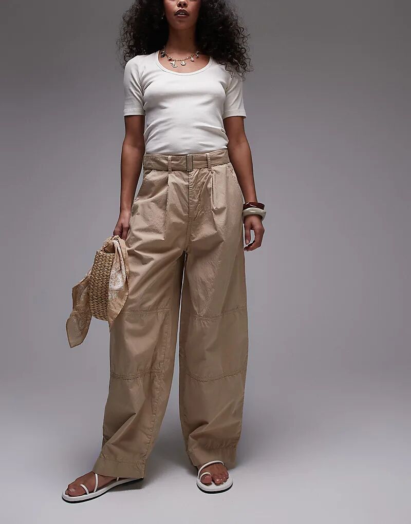 Легкие брюки-баллоны Topshop цвета «камень»
Легкие брюки-баллоны Topshop цвета «камень»