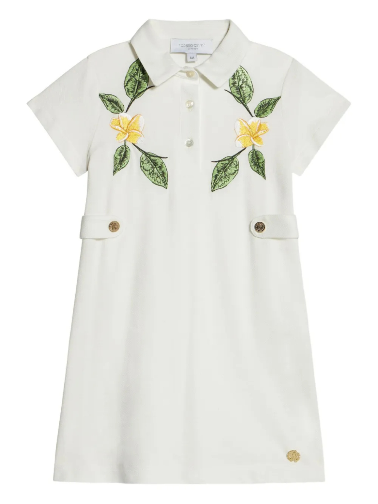 Платье с цветочной вышивкой Roberto Cavalli Junior, белый
Платье с цветочной вышивкой Roberto Cavalli Junior, белый