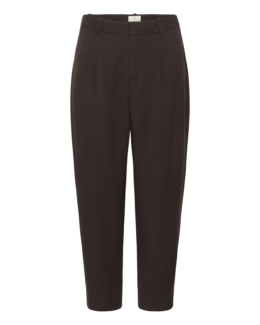Зауженные брюки со складками спереди Kaffe KAMerle, темно-коричневый
Зауженные брюки со складками спереди Kaffe KAMerle, темно-коричневый