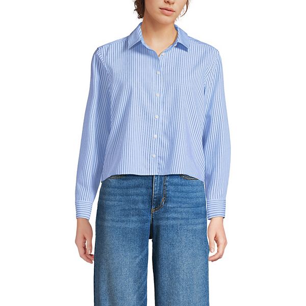 Женская укороченная блузка-бокси Lands' End, Blue Sky Thin Stripe
Женская укороченная блузка-бокси Lands' End, Blue Sky Thin Stripe
