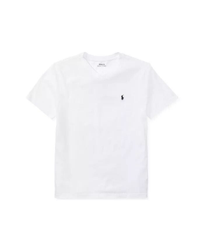 Футболка из хлопкового джерси с v-образным вырезом для Big Boys Polo Ralph Lauren, белый
Футболка из хлопкового джерси с v-образным вырезом для Big Boys Polo Ralph Lauren, белый