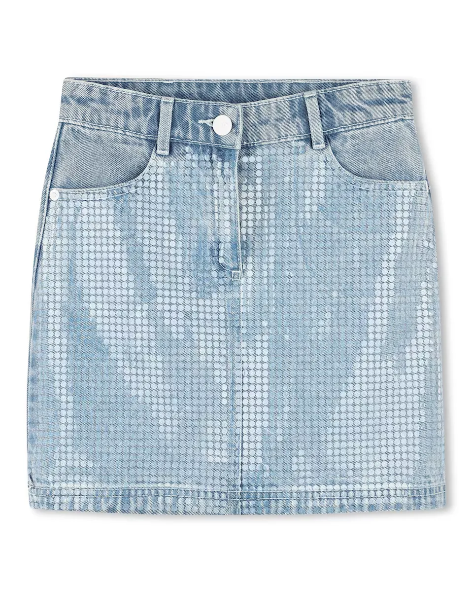 Юбка для девочки из хлопка синего цвета DKNY, светло-голубой
Юбка для девочки из хлопка синего цвета DKNY, светло-голубой