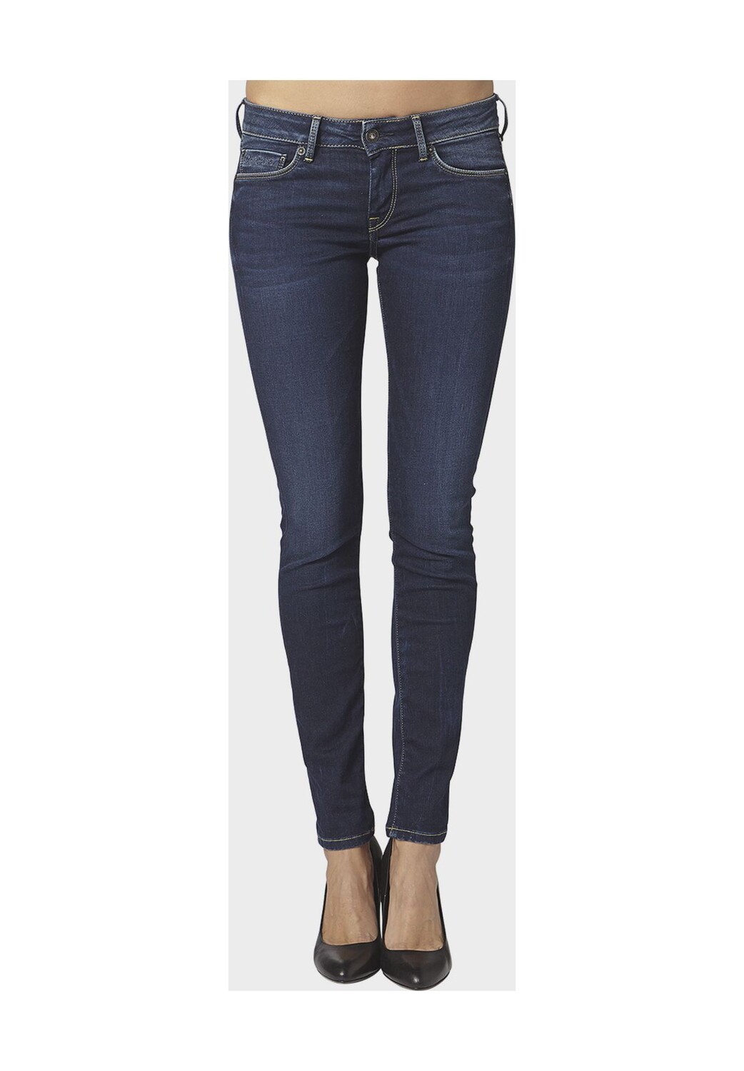 Джинсы скинни, 5 карманов, женские Pepe Jeans, деним 
Джинсы скинни, 5 карманов, женские Pepe Jeans, деним