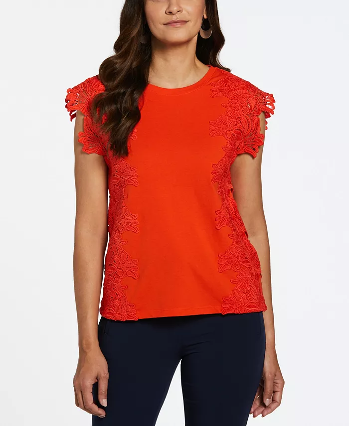 Миниатюрный трикотажный топ без рукавов с кружевной отделкой ELLA Rafaella, оранжевый
Миниатюрный трикотажный топ без рукавов с кружевной отделкой ELLA Rafaella, оранжевый