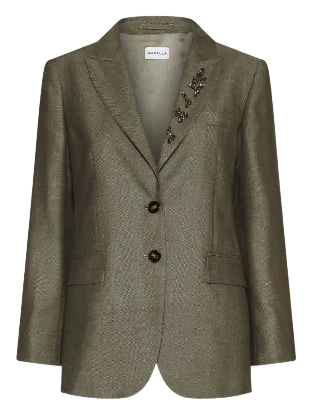 Однобортный блейзер с отделкой Marella, зеленый
Однобортный блейзер с отделкой Marella, зеленый