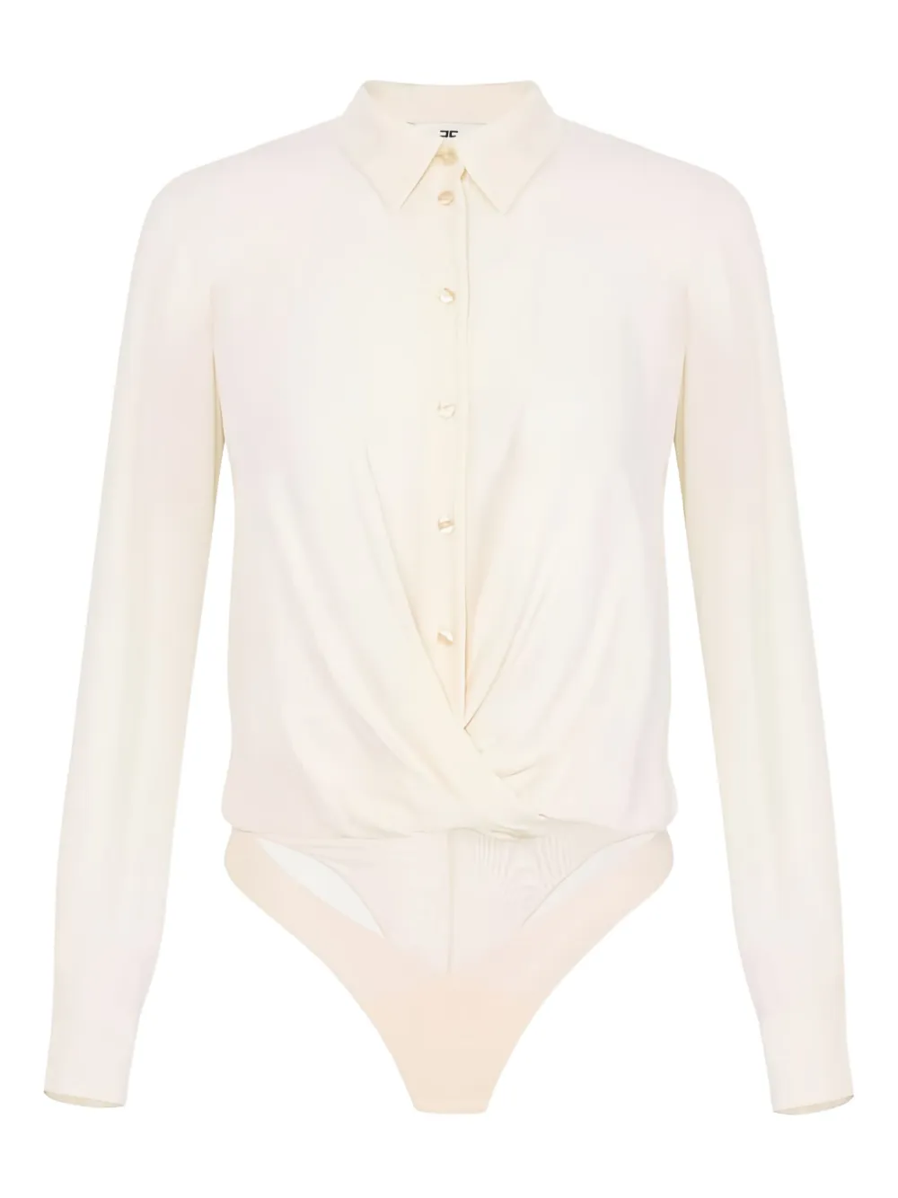 Боди с драпировкой и длинными рукавами Elisabetta Franchi, белый
Боди с драпировкой и длинными рукавами Elisabetta Franchi, белый