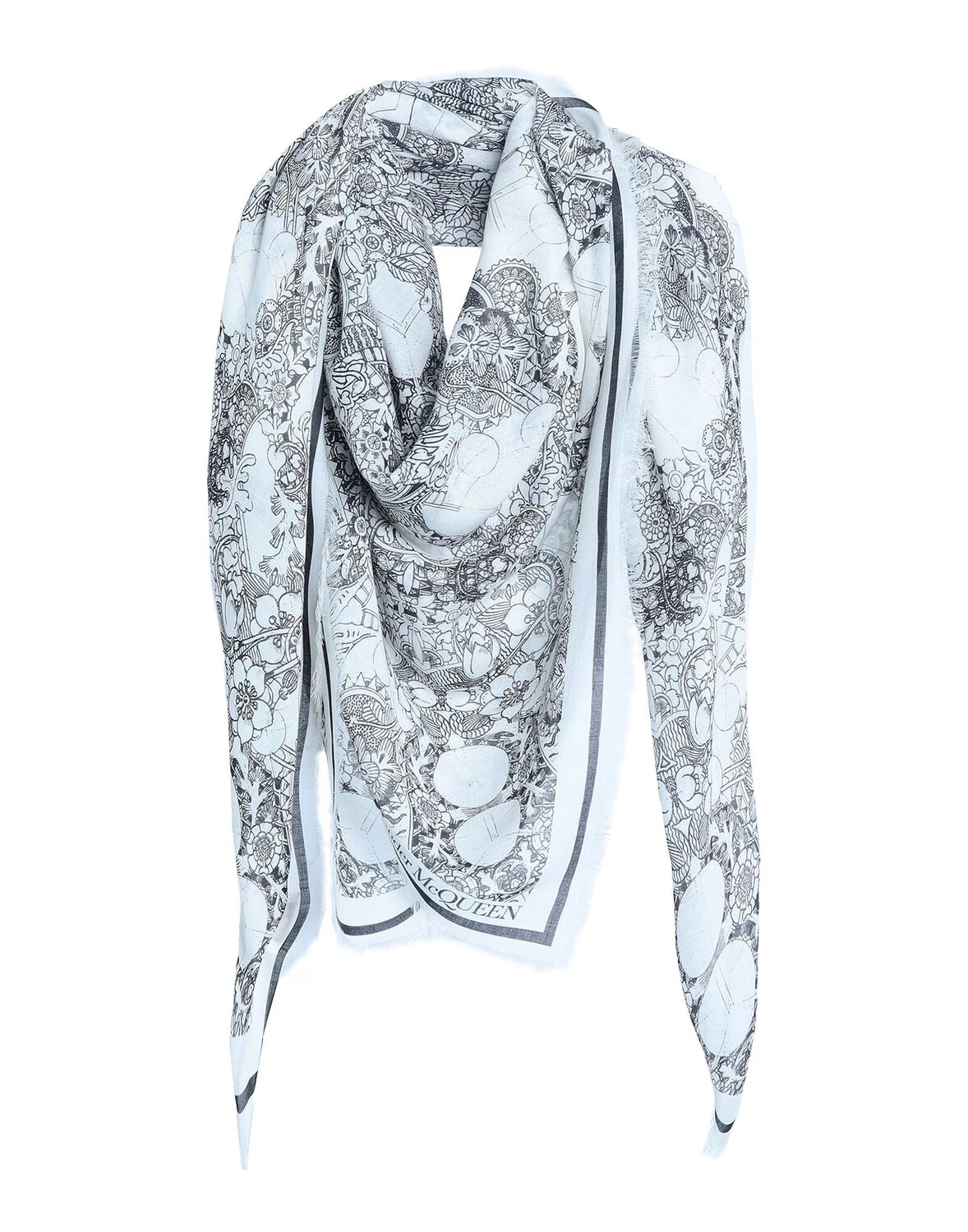 Шарф Alexander Mcqueen, слоновая кость
Шарф Alexander Mcqueen, слоновая кость