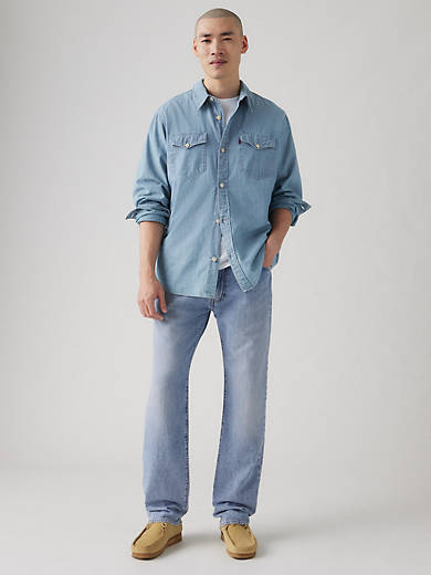 555 Свободные прямые мужские джинсы из льна и денима Levi's, цвет Call Me Again - Light Wash
555 Свободные прямые мужские джинсы из льна и денима Levi's, цвет Call Me Again - Light Wash