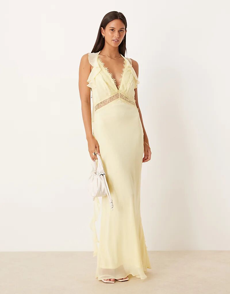 Платье-комбинация миди из шифона ASOS DESIGN с кружевными вставками лимонного цвета
Платье-комбинация миди из шифона ASOS DESIGN с кружевными вставками лимонного цвета