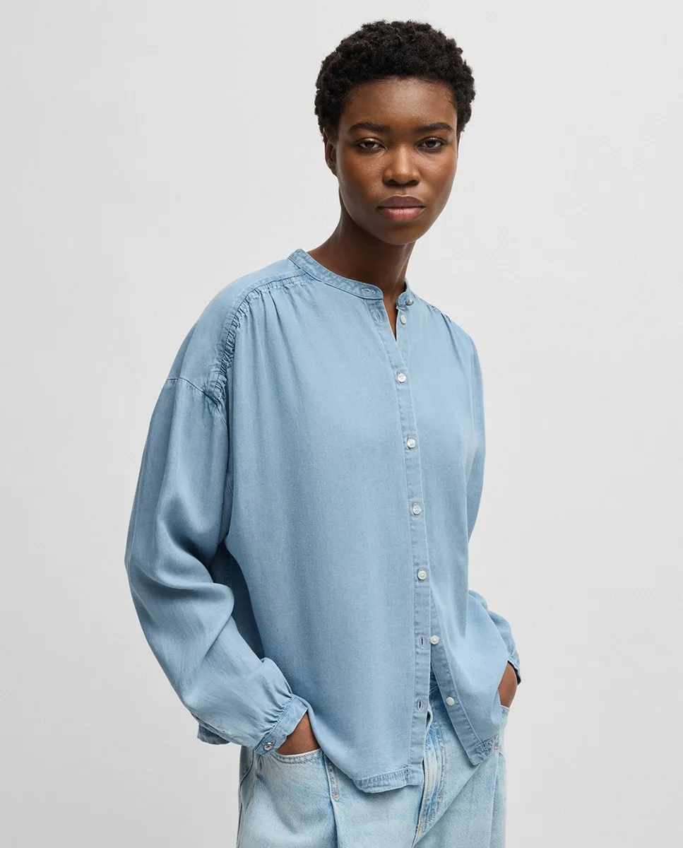 Женская блузка с деталями Boss Orange, светло-голубой
Женская блузка с деталями Boss Orange, светло-голубой