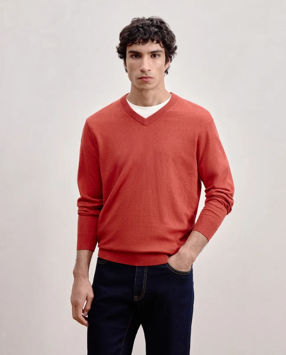 Мужской свитер с V-образным вырезом Dustin, оранжевый
Мужской свитер с V-образным вырезом Dustin, оранжевый