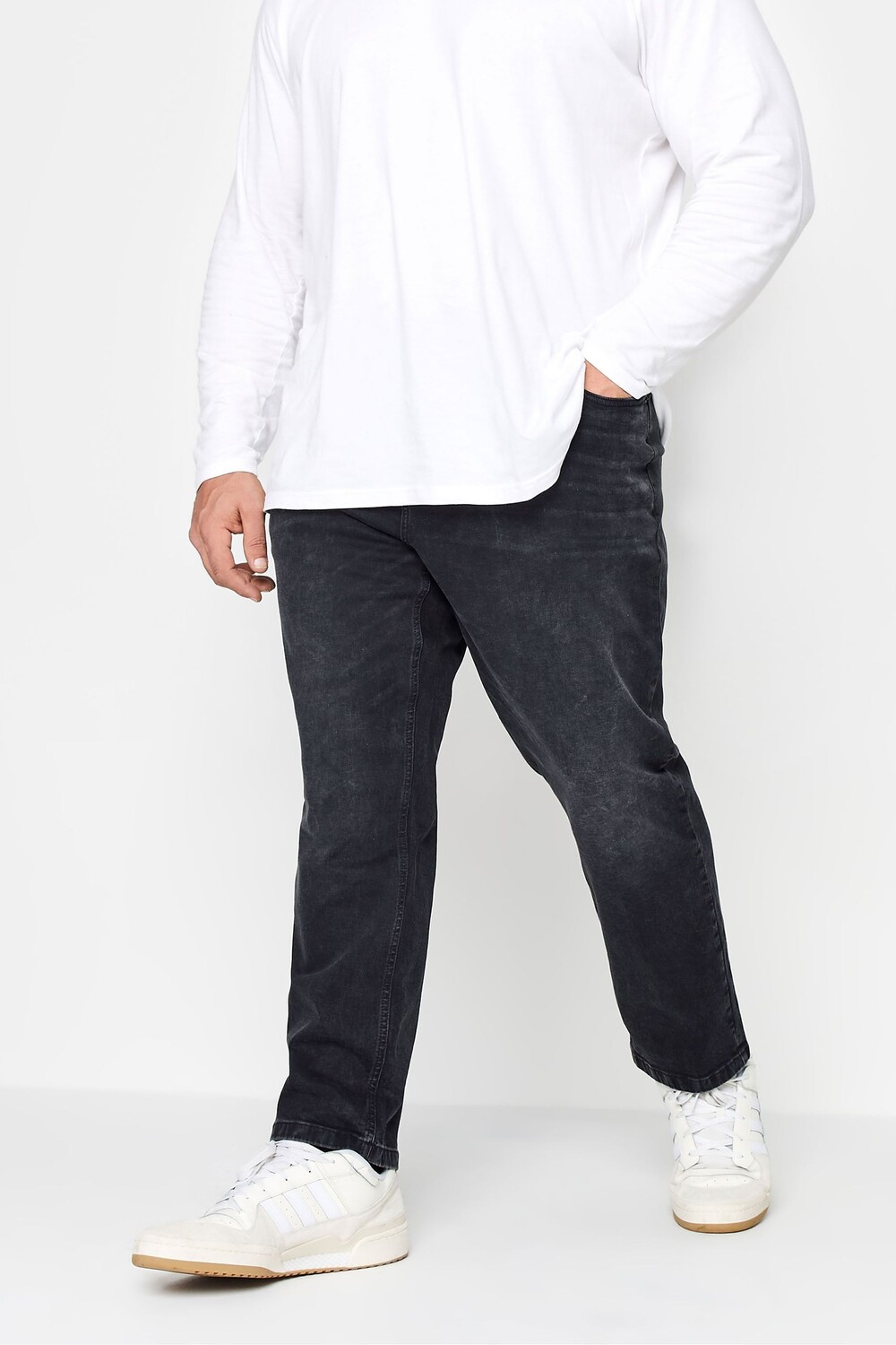 Потертые джинсы Badrhino Big & Tall, черный 
Потертые джинсы Badrhino Big & Tall, черный