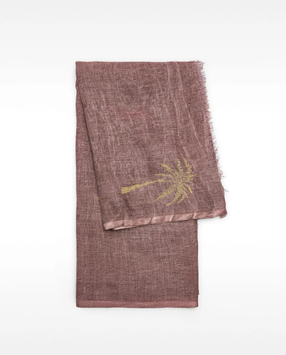 Платок с декоративной строчкой и принтом пальм Parfois, гранатовый
Платок с декоративной строчкой и принтом пальм Parfois, гранатовый