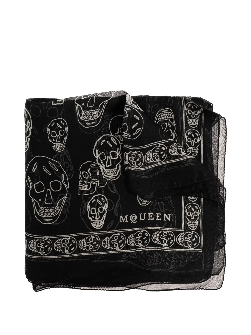 Шарф с принтом в виде черепов Alexander McQueen, черный
Шарф с принтом в виде черепов Alexander McQueen, черный