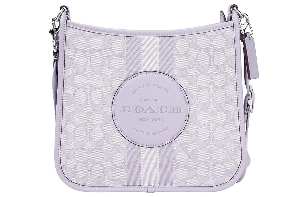 COACH Сумка через плечо Dempsey Jacquard Fabric с кожаной вставкой из коровьей кожи, средний размер, женская, сиренево-фиолетовый
COACH Сумка через плечо Dempsey Jacquard Fabric с кожаной вставкой из коровьей кожи, средний размер, женская, сиренево-фиолетовый