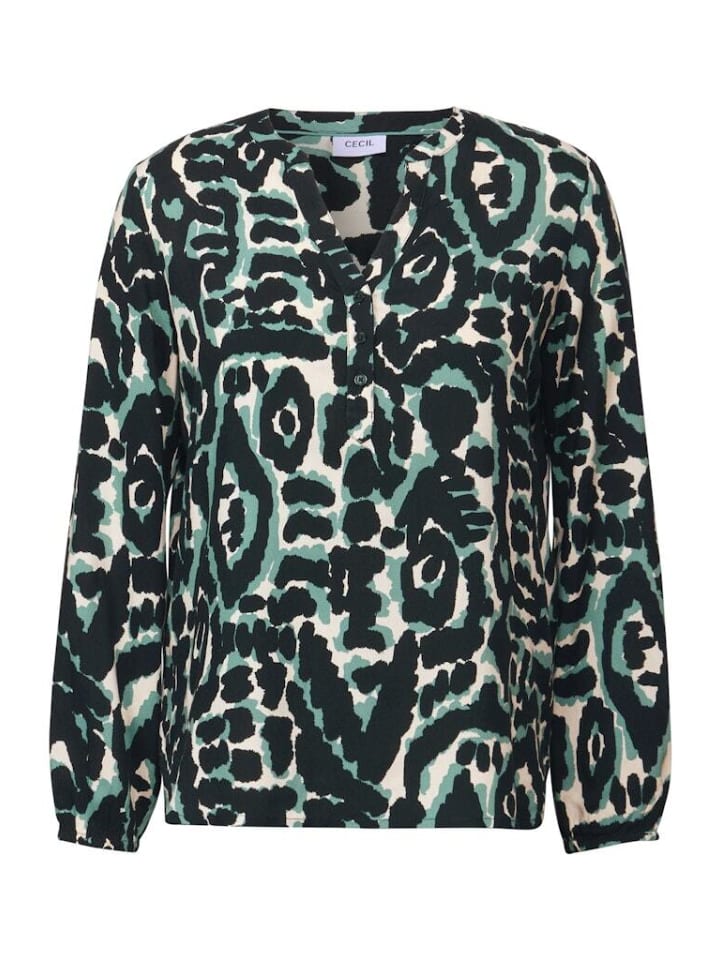 Блузка с длинными рукавами чернильно-зеленого цвета Cecil
Блузка с длинными рукавами чернильно-зеленого цвета Cecil
