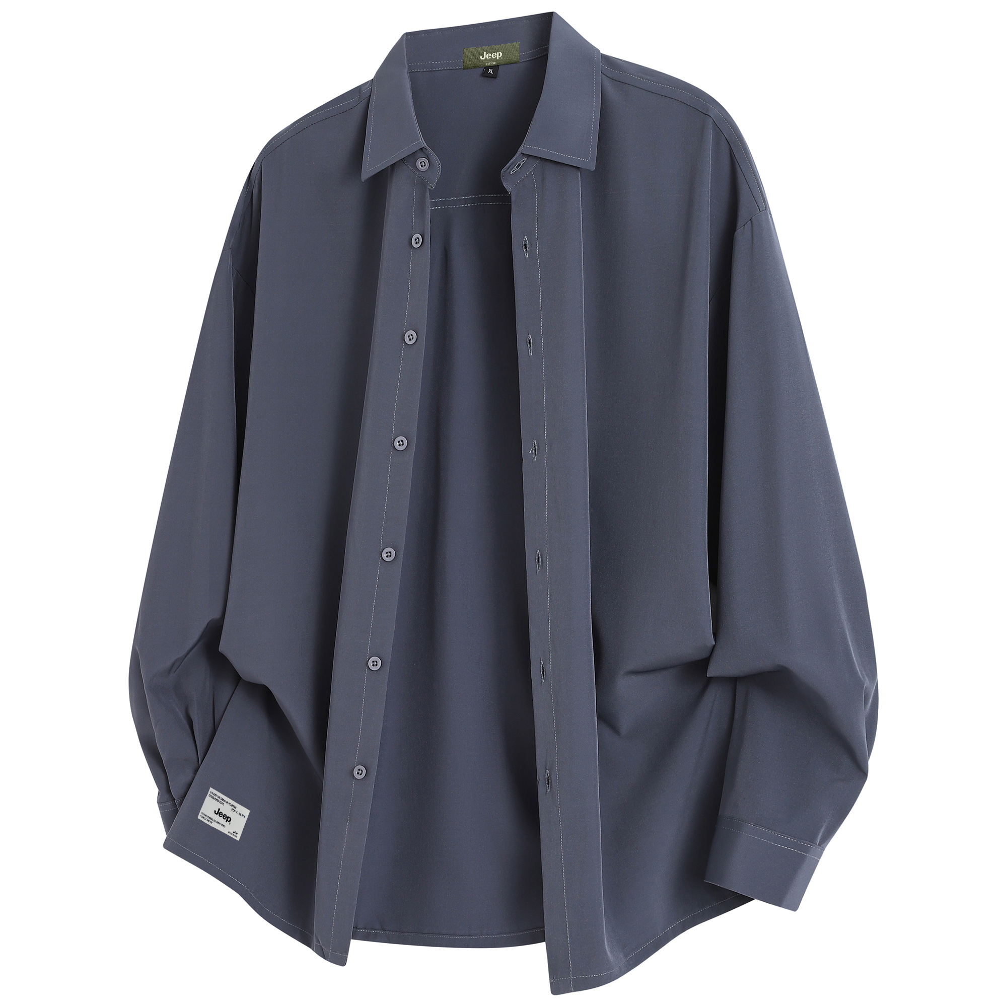 Рубашка Unisex Lapel Moderate Jeep, темно-серый
Рубашка Unisex Lapel Moderate Jeep, темно-серый