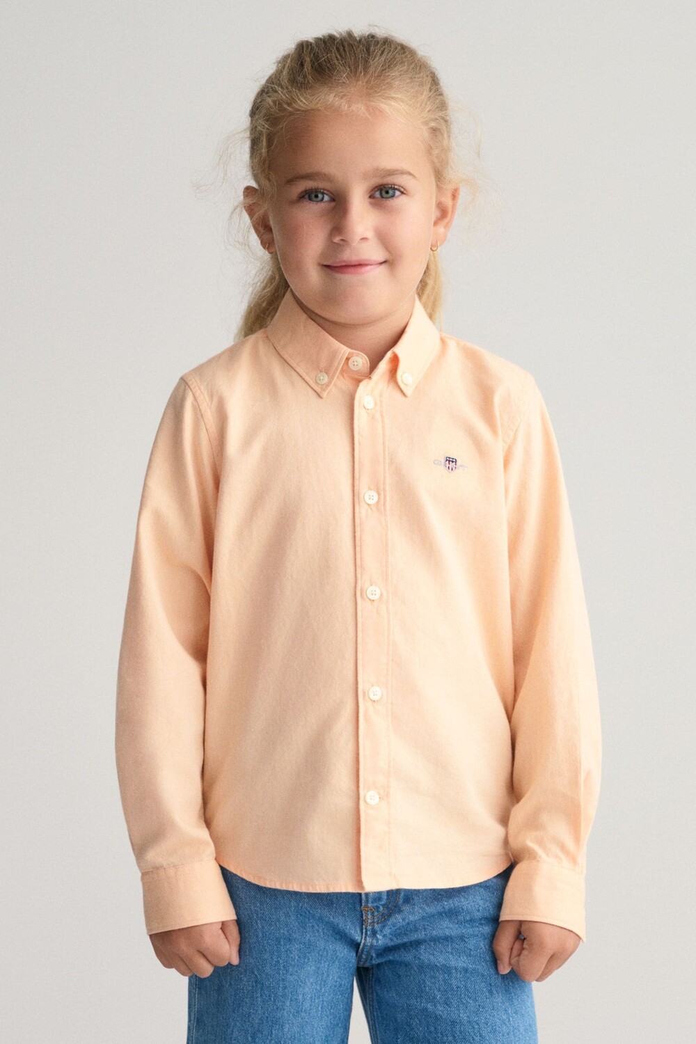 Оксфордская рубашка с логотипом в виде щита Gant, оранжевый
Оксфордская рубашка с логотипом в виде щита Gant, оранжевый