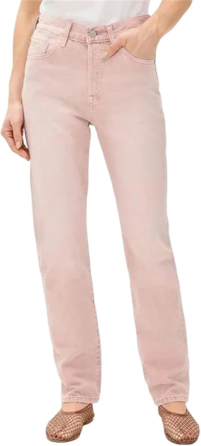 Женские джинсы прямого кроя с высокой талией
Женские джинсы прямого кроя с высокой талией