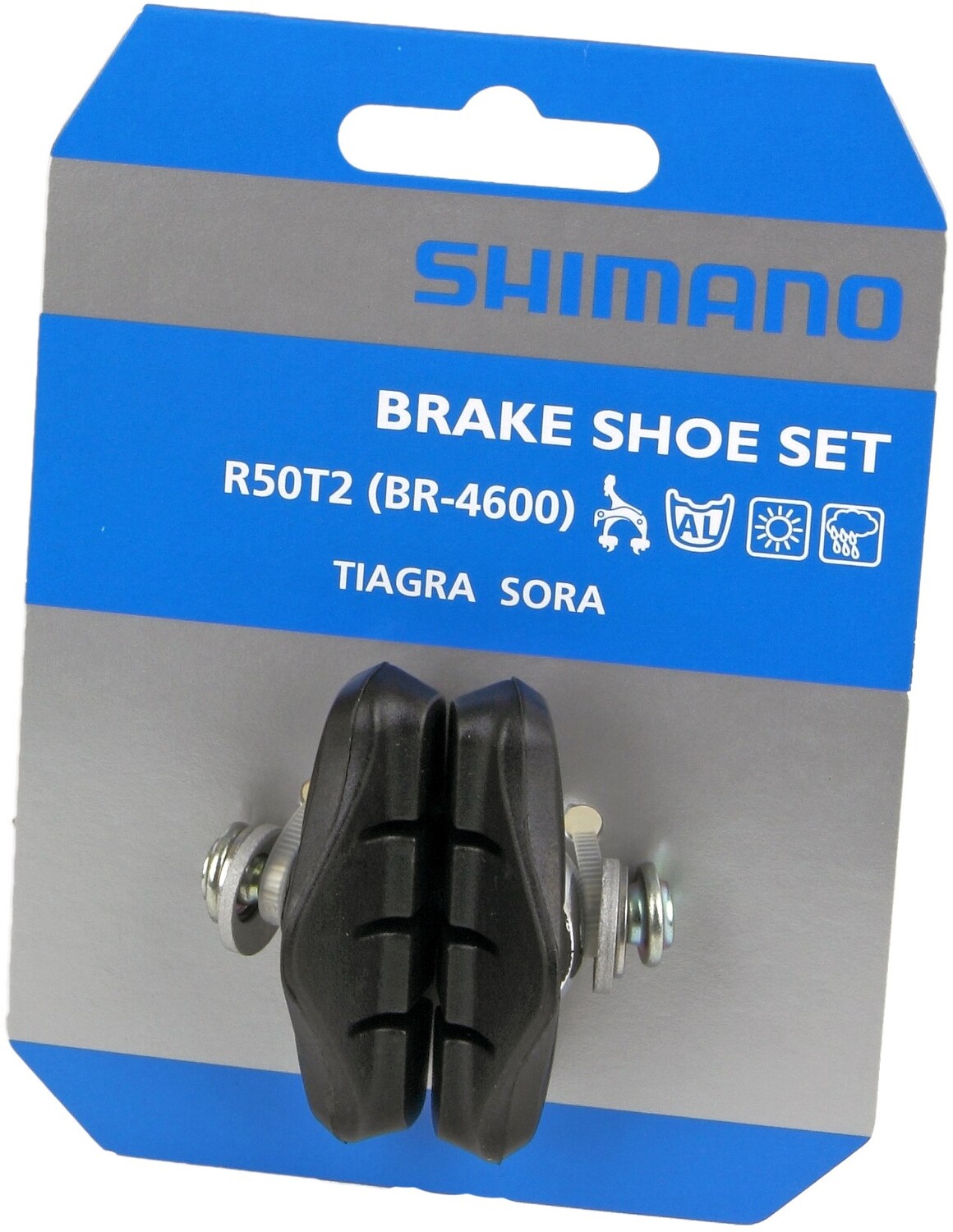 Tiagra R50T2 / BR-4600 Комплект тормозных колодок — 1 пара Shimano
Tiagra R50T2 / BR-4600 Комплект тормозных колодок — 1 пара Shimano