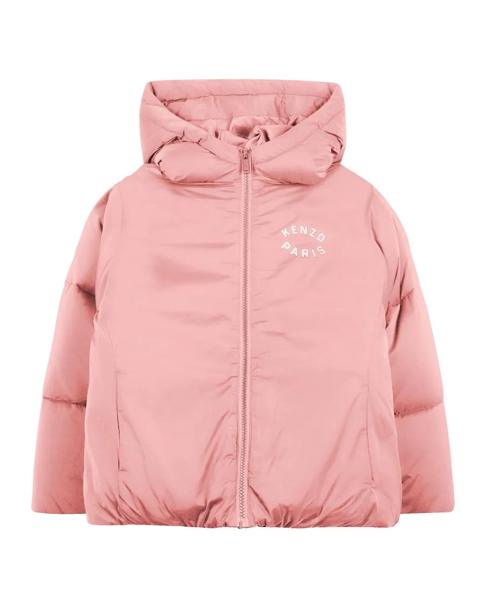 Детский пуховик с капюшоном и молнией Kenzo Kids, розовый
Детский пуховик с капюшоном и молнией Kenzo Kids, розовый