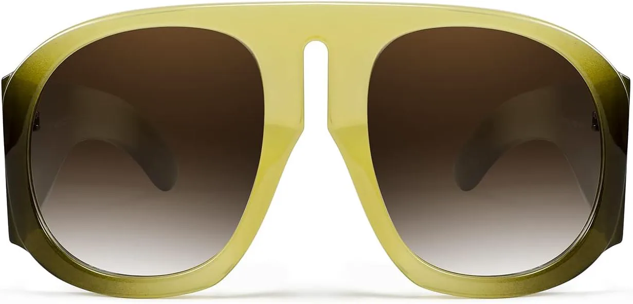 FEISEDY Ретро-модные солнцезащитные очки-авиаторы для женщин и мужчин, увеличенного размера, винтажные, 70-80-х годов, с плоской верхней частью, модель B2745, Yellow
FEISEDY Ретро-модные солнцезащитные очки-авиаторы для женщин и мужчин, увеличенного размера, винтажные, 70-80-х годов, с плоской верхней частью, модель B2745, Yellow